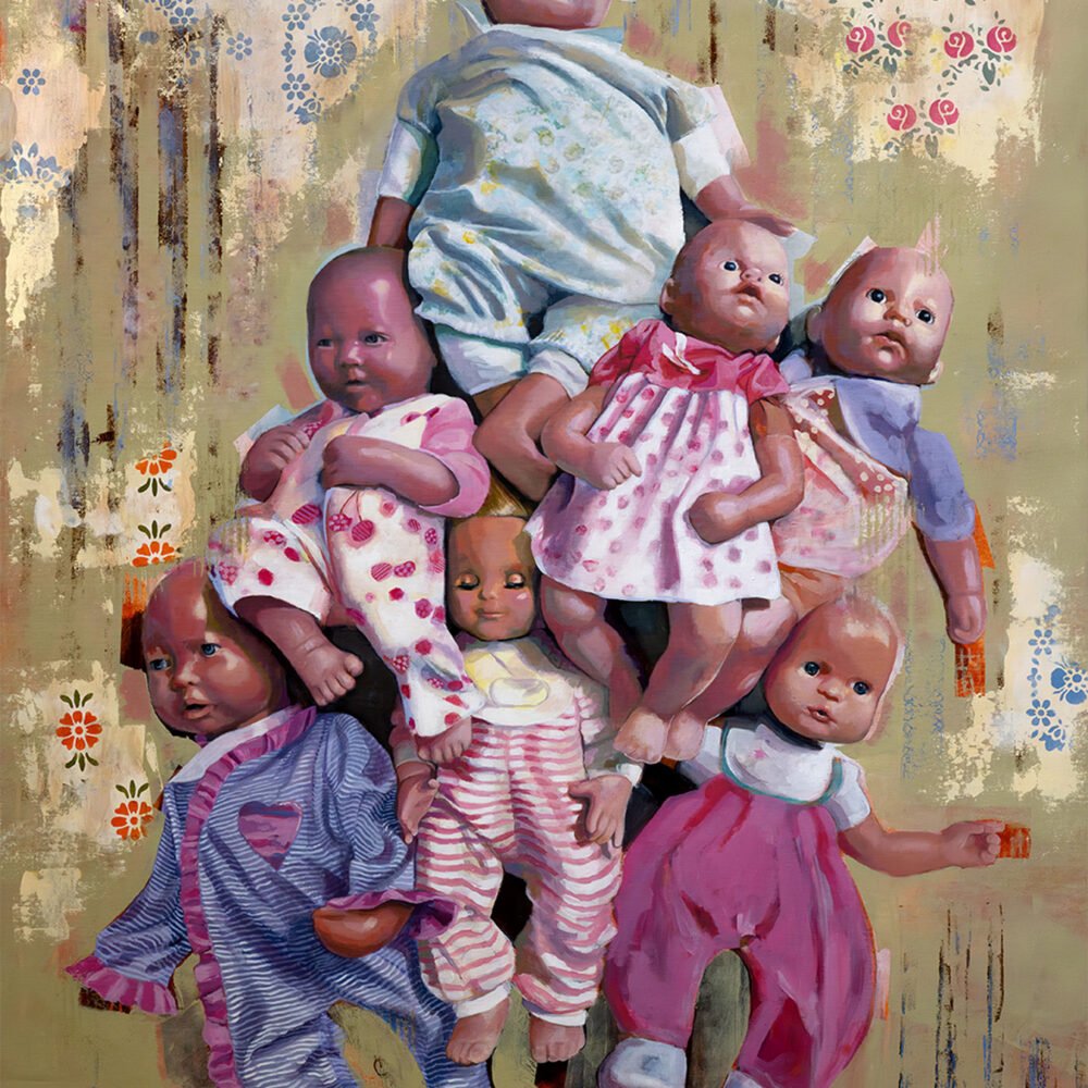 Playthings by Christine Gallagher – Fine art print depicting a group of abandoned vintage dolls.